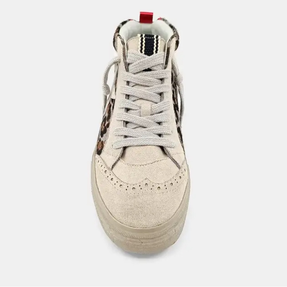 ShuShop  Paulina Gray Leopard Sneakers
